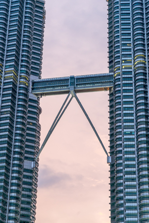 Kuala Lumpur, Malaysia - July 30, 2016: Petronas Twin Towers. Also known as Menara Petronas, it is the host of Suria KLCC, one of the most biggest shopping mall in Malaysia, and the tallest buildings in the world from 1998 to 2004.のeditorial素材