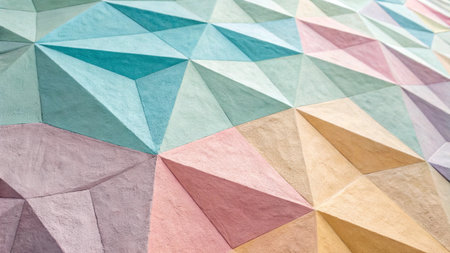 Colorful abstract background from origami paper. Geometric pattern.の素材