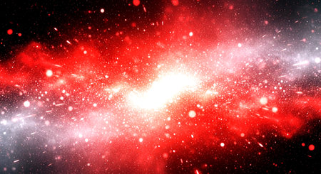 Stars of a planet and galaxy in a free space Elements of this image furnished by NASAの素材