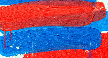 Colorful abstract painted wall. Modern art painting. Contemporary art.の素材