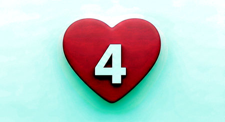 3d rendering of golden number three on dark background with sparklesの素材