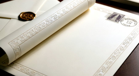 Close up of a book with a wax seal and a wax sealの素材