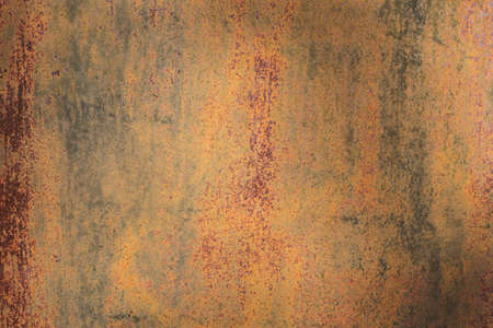 Iron, colored and rusty texture. Shabby metal surface in full screen.