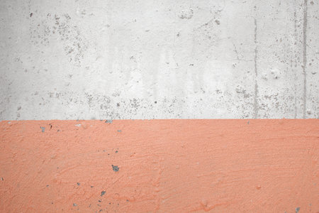 Painting a stray, shabby wall. Photo in full screen.の写真素材