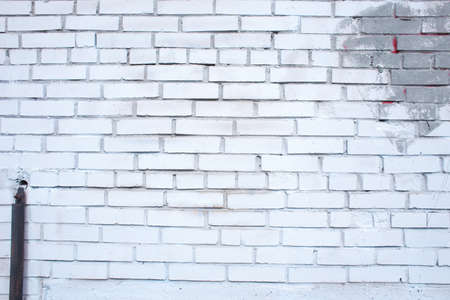 Brick, old, bright wall, full screen. Bonded with cement.の写真素材