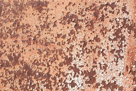 Iron, colored and rusty texture. Shabby metal surface in full screen.