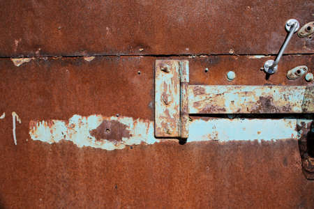 Rusty old, corroded iron texture. Iron shabby wall in full screen.の写真素材