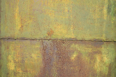 Rusty old, corroded iron texture. Iron shabby wall in full screen.