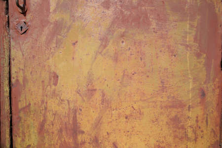 Rusty old, corroded iron texture. Iron shabby wall in full screen.