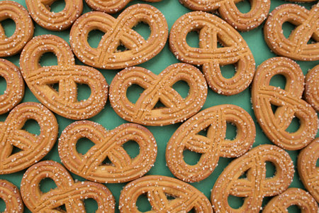 Sweet, tasty, beautiful cookies on a bright and colorful background.の写真素材