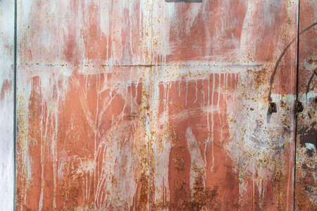 Iron, old, rusty metal texture, full screen. Iron wall, with corrosion.