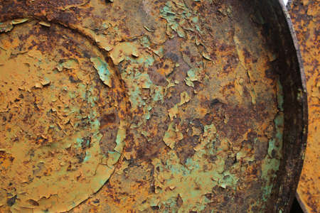 Iron, old, rusty metal texture, full screen. Iron wall, with corrosion.