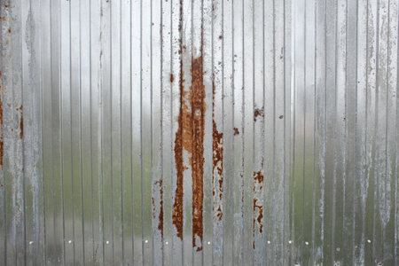 Iron, old, rusty metal texture, full screen. Iron wall, with corrosion.の写真素材