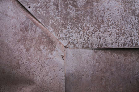 Iron, old, rusty metal texture, full screen. Iron wall, with corrosion.の写真素材
