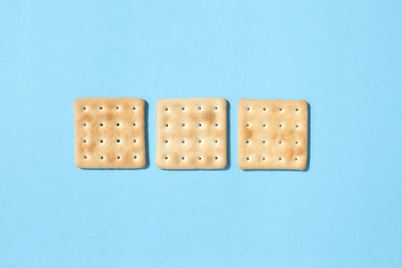 Crispy, delicious cookies. Flat, freshly baked, light and very tasty.の写真素材