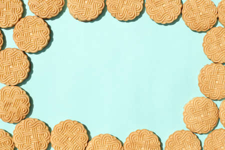 Sweet, freshly baked cookies. Delicious, sweet and round.