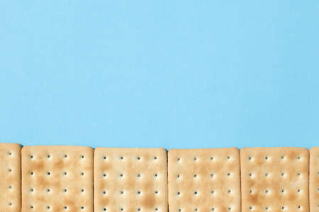 Crispy, delicious cookies. Flat, freshly baked, light and very tasty.の写真素材