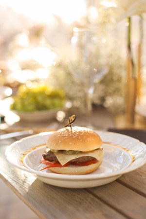 Beautiful, stylish, trendy serving of food in natural conditions.の写真素材