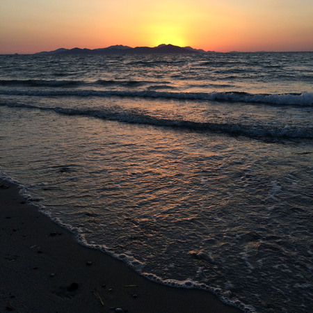 Sunset in Kos Island, Greeceの写真素材