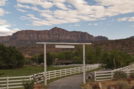 Ranch in zion national parcのeditorial素材
