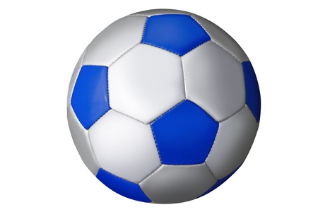 isolated blue checked footballの写真素材