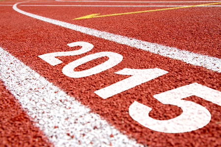 Tartan surface with year 2015 numbers