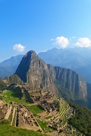 Machu Picchu ruins in Peru are UNESCO World Heritage and one of the worlds most famous cult sitesの写真素材