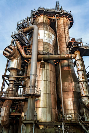 Essen Zollverein industrial monument  . The picture shows a coke oven plant tower.のeditorial素材
