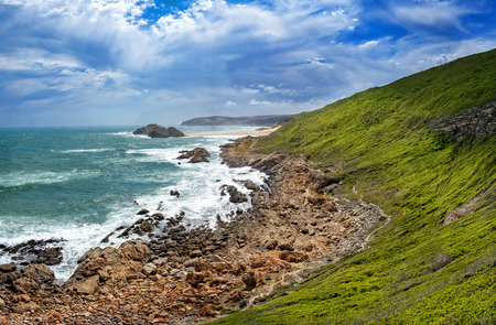 Tremendous Robbberg nature reserve coastline at Plettenberg bay, South Africa.の写真素材