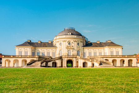Front view of Castle Solitude in Stuttgart, Germany.のeditorial素材