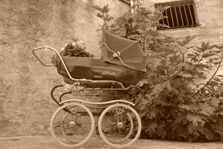 vintage pramの写真素材