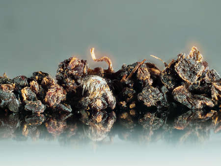 High magnification of loose tea from a tea bag. High quality photo