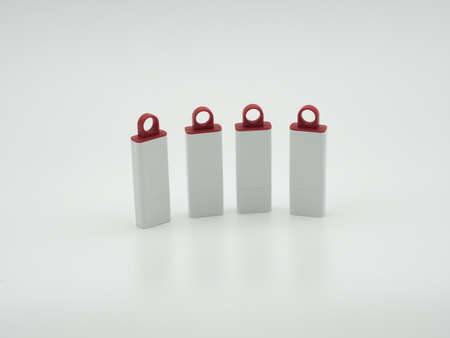 USB Flash Drives closeup on white background. High quality photo