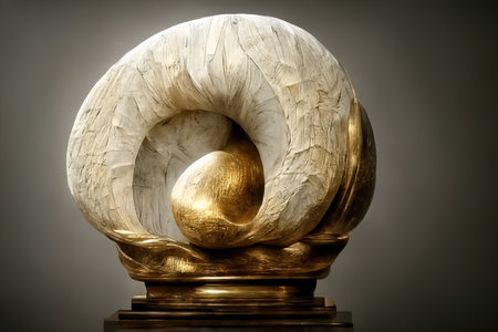 Baroque style sculpture, digital art, 3d illustrationの素材