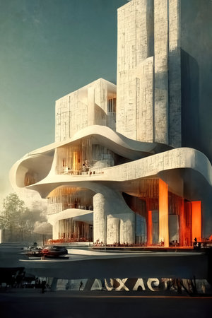 Beaux art architecture, digital art, 3d illustrationの素材