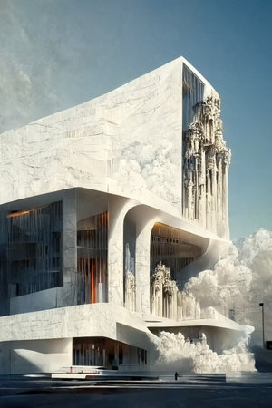 Beaux art architecture, digital art, 3d illustrationの素材