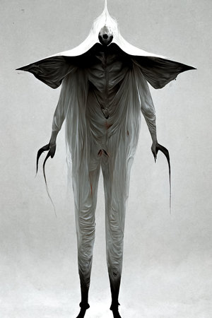 Portrait of devil, Illustration, drawing, 3d illustration, 3d renderの素材
