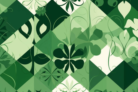 Saint patrick's green background, Generative ai, illustrationの素材