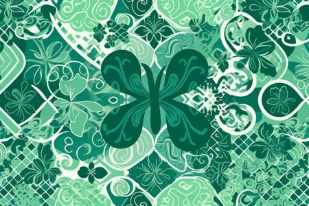 Saint patrick's green background, Generative ai, illustrationの素材