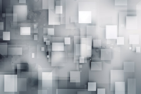 Abstract grey background with square shapes, Generative aiの素材