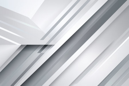 Abstract modern shape white and gray gradient geometric shapes, Generative aiの素材