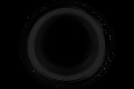 Abstract circle halftone black background, Generative aiの素材