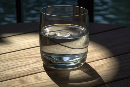 Ai generated illustration of a water glassの素材