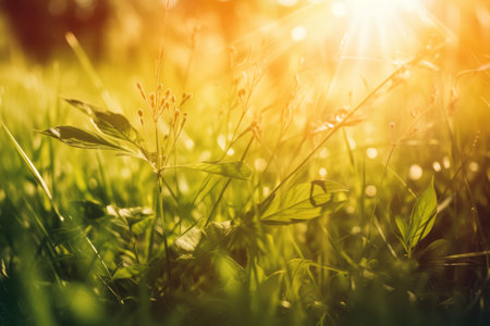 Under the bright sun abstract natural background, Generative aiの素材