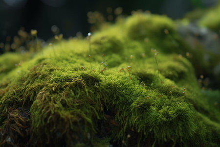 Soft green moss texture, Generative aiの素材