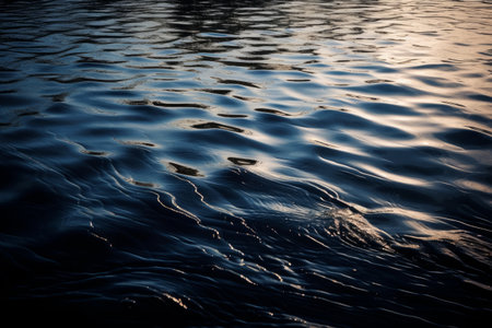 Shimmering water surface with light reflections, Generative aiの素材