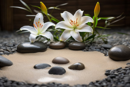 Spa elements background, generative aiの素材
