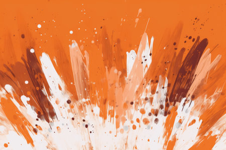 Rough orange and white shapes with a hand drawn feel, Generative aiの素材
