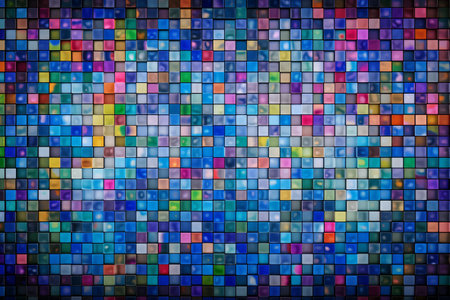 Gold yellow square mosaic tiles for texture backgroundの素材