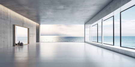 Ai generated illustration of abstract modern interiorの素材
